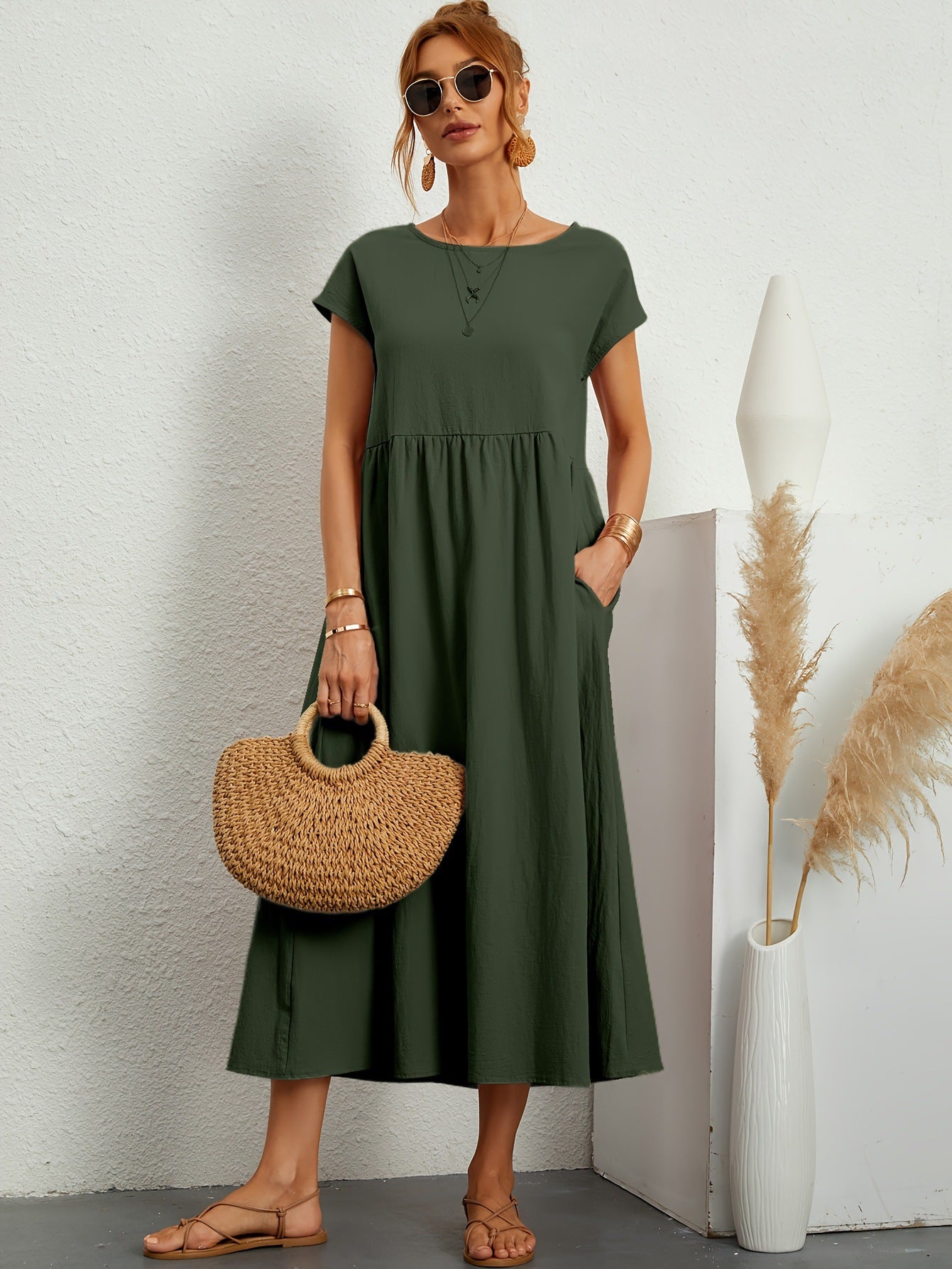 Robe Bohème Chic d’Été avec Poches