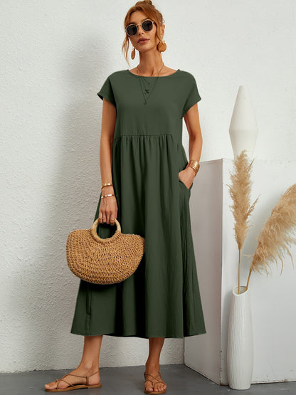 Robe Fluide Élégante Chic avec Poches