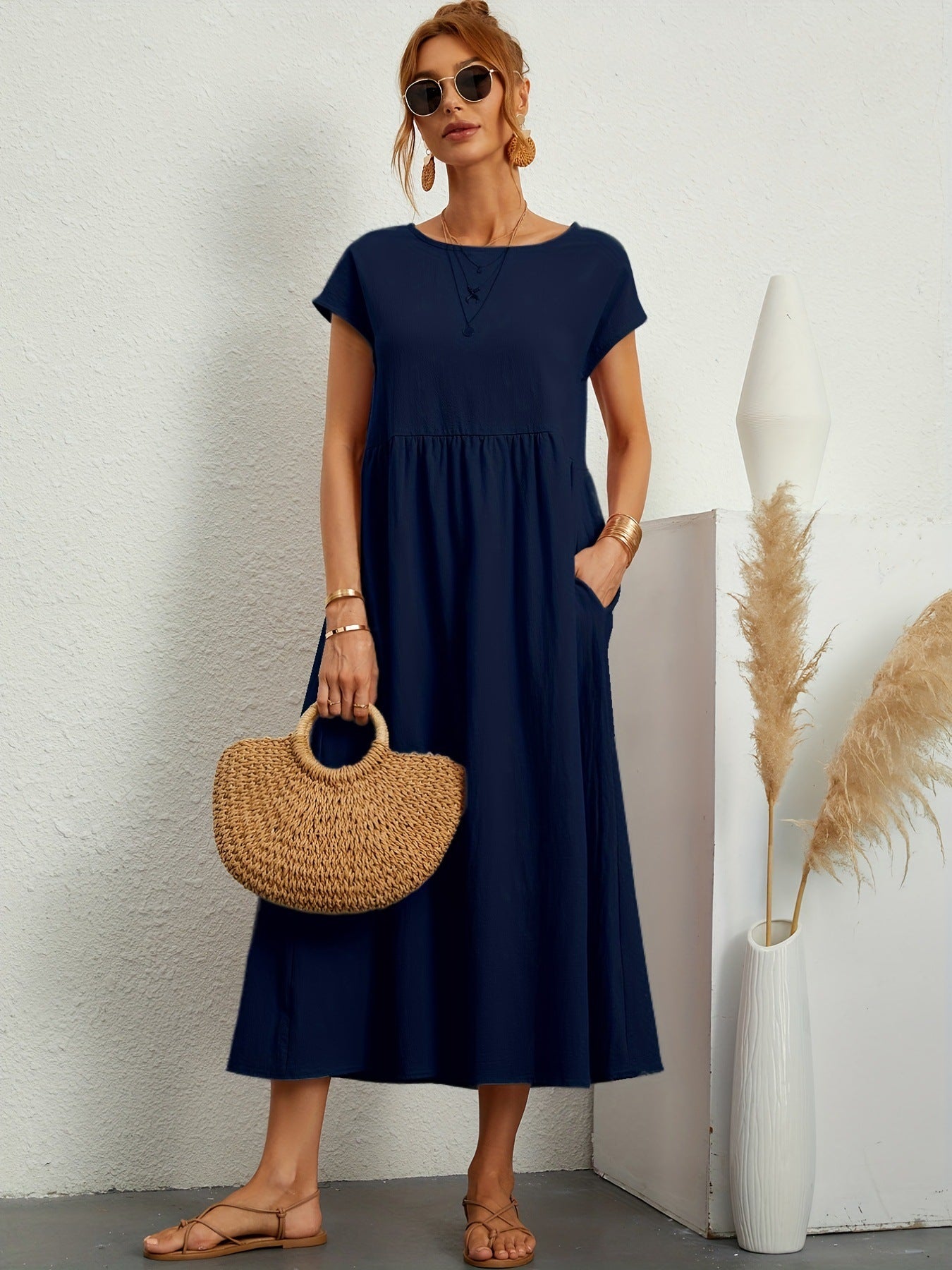 Robe Bohème Chic d’Été avec Poches