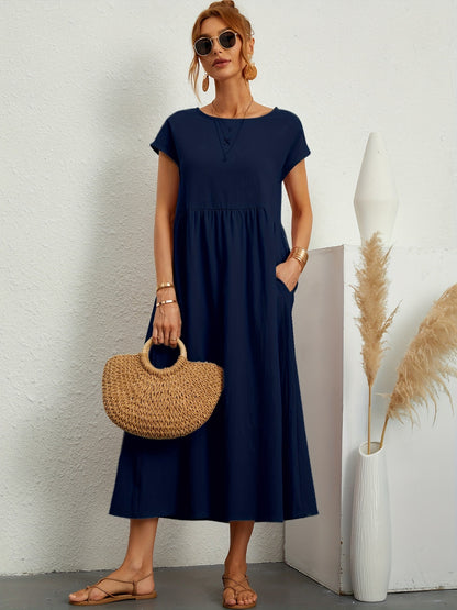 Robe Fluide Élégante Chic avec Poches
