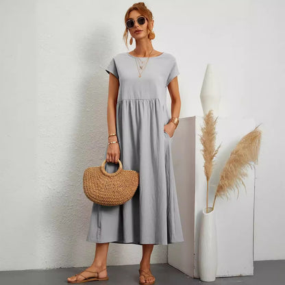 Robe Fluide Élégante Chic avec Poches