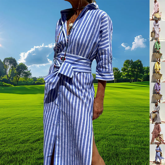Robe Chemise Longue Femme  Style Chic Décontracté & Élégance Moderne