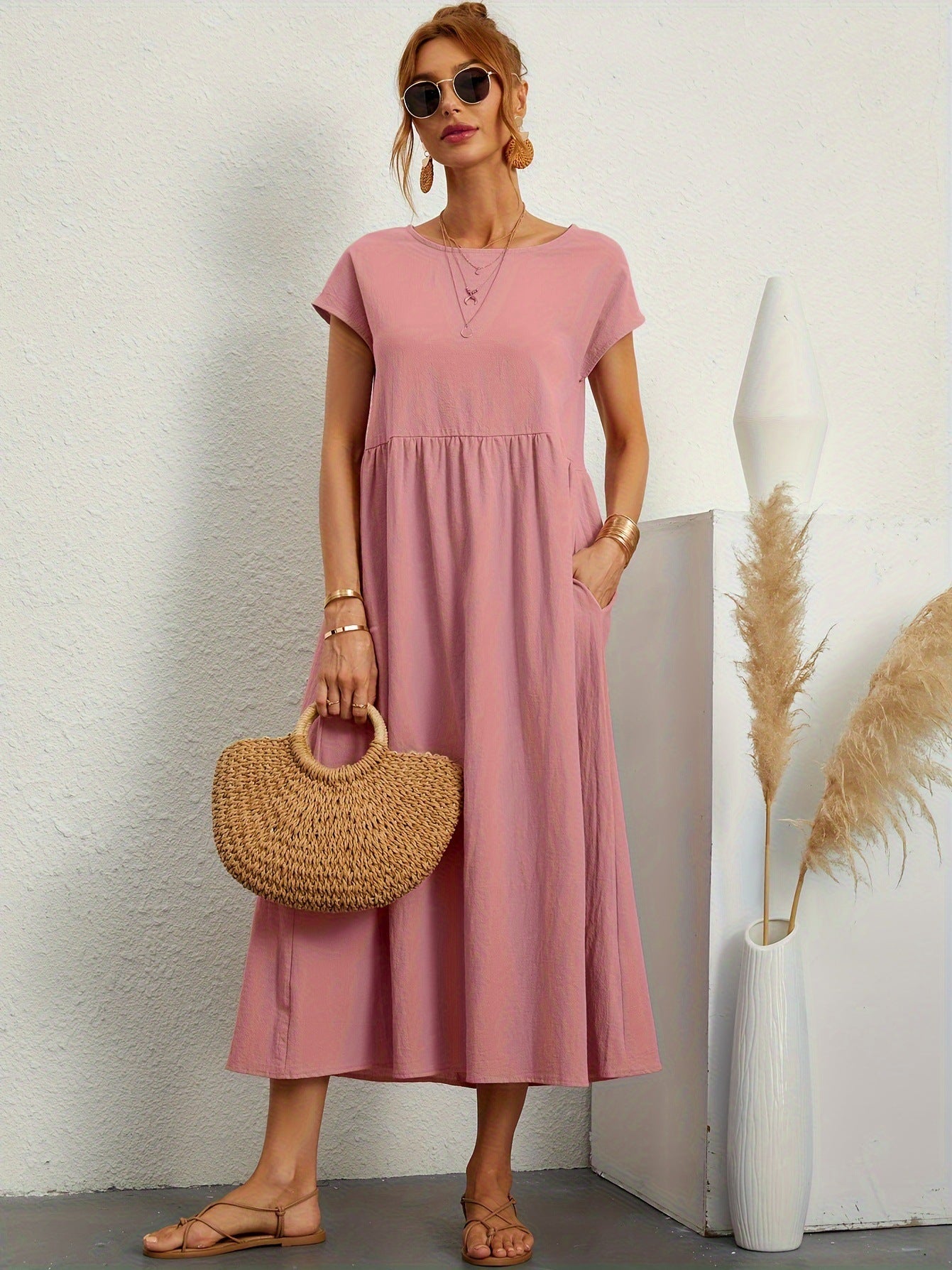 Robe Bohème Chic d’Été avec Poches