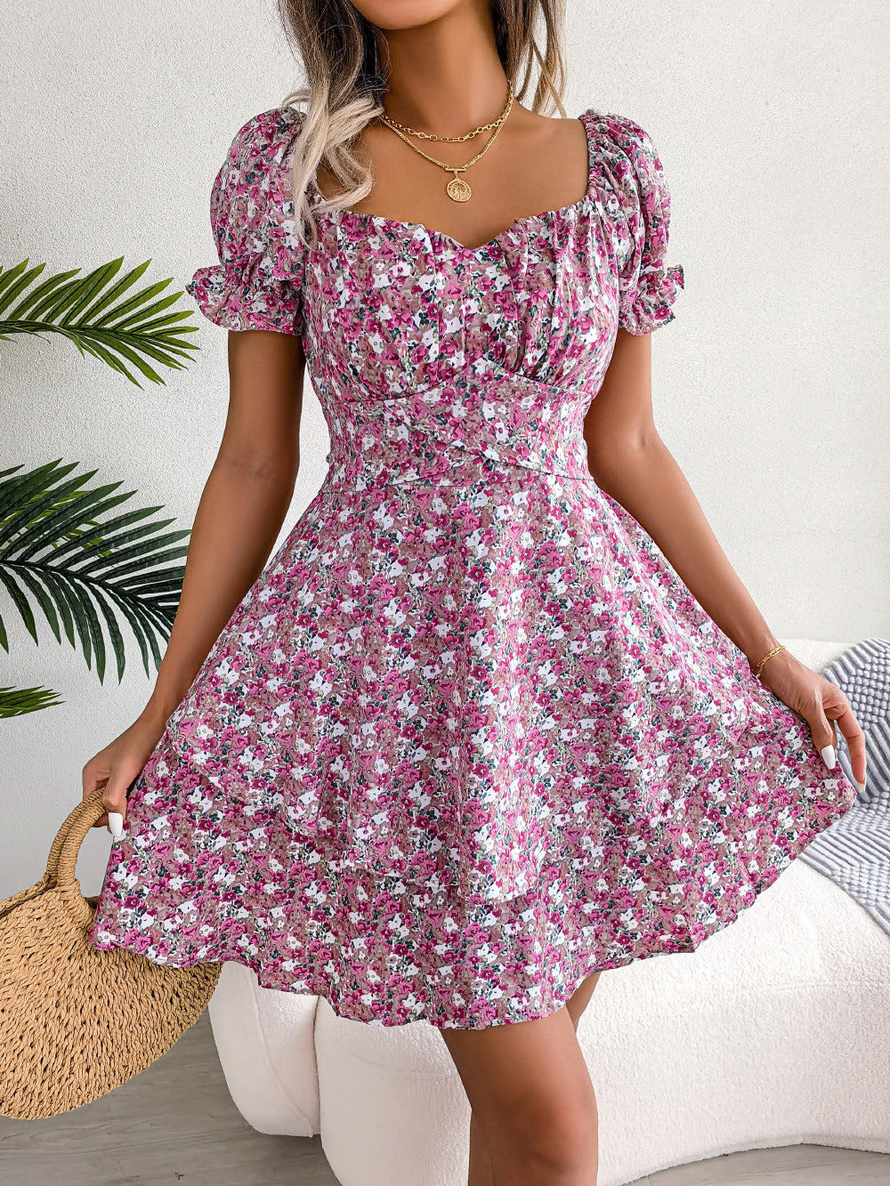 Robe Fleurie Bohème Chic Femme  Élégance et Confort pour l’Été