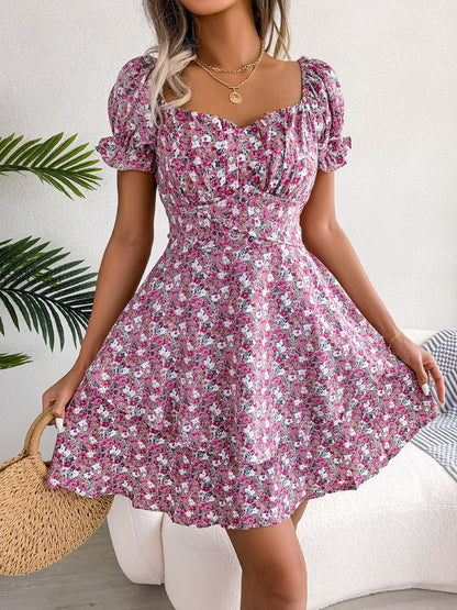 Robe Fleurie Bohème Chic Femme  Élégance et Confort pour l’Été