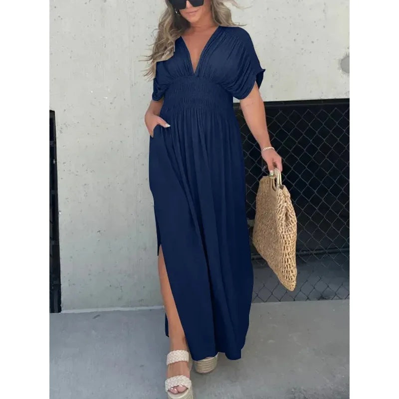 Robe Longue Noire Bohème Chic Femme Élégance Intemporelle et Confort Absolu