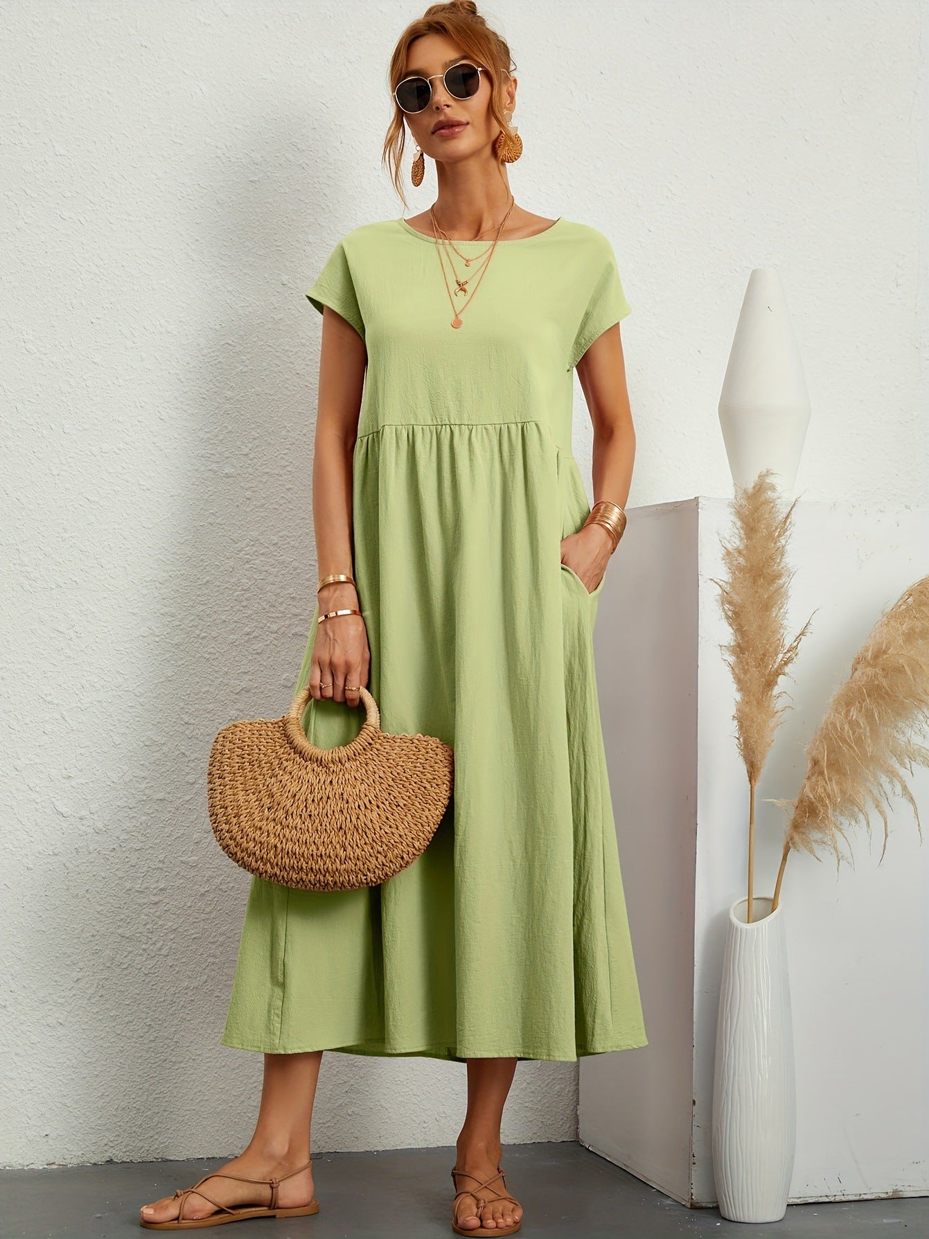 Robe Bohème Chic d’Été avec Poches