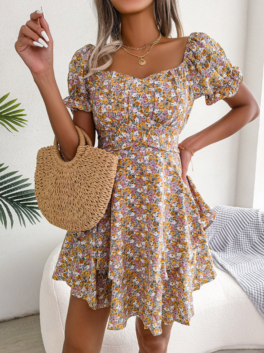 Robe Fleurie Bohème Chic Femme  Élégance et Confort pour l’Été