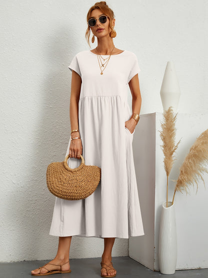 Robe Fluide Élégante Chic avec Poches