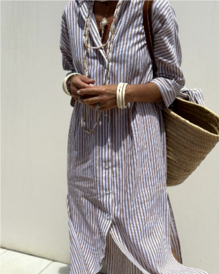 Robe Chemise Longue Femme  Style Chic Décontracté & Élégance Moderne